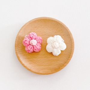 Girl Hair Clip Floral Knitted (GHP9133)